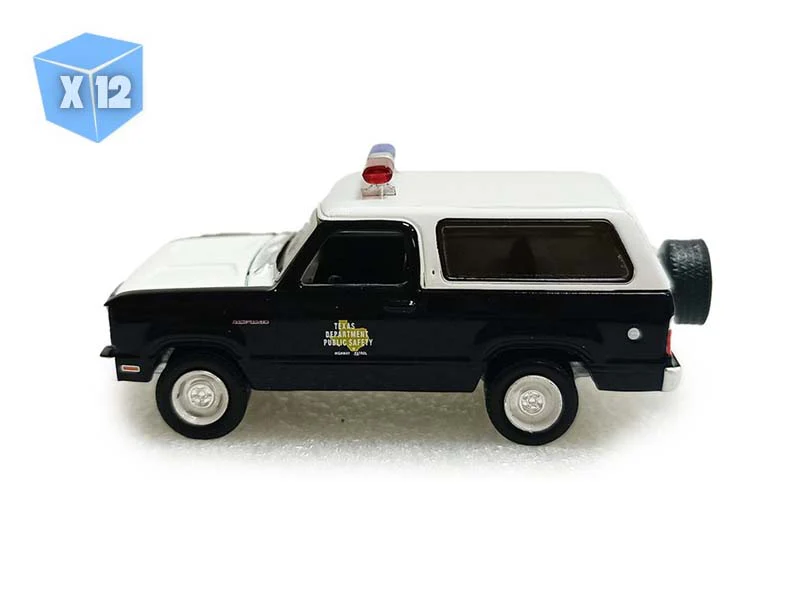 12 PACK 1978 Dodge Ramcharger - Texas Department of Public Safety (Hot Pursuit) Diecast 1:64 Scale Model - Greenlight 30541