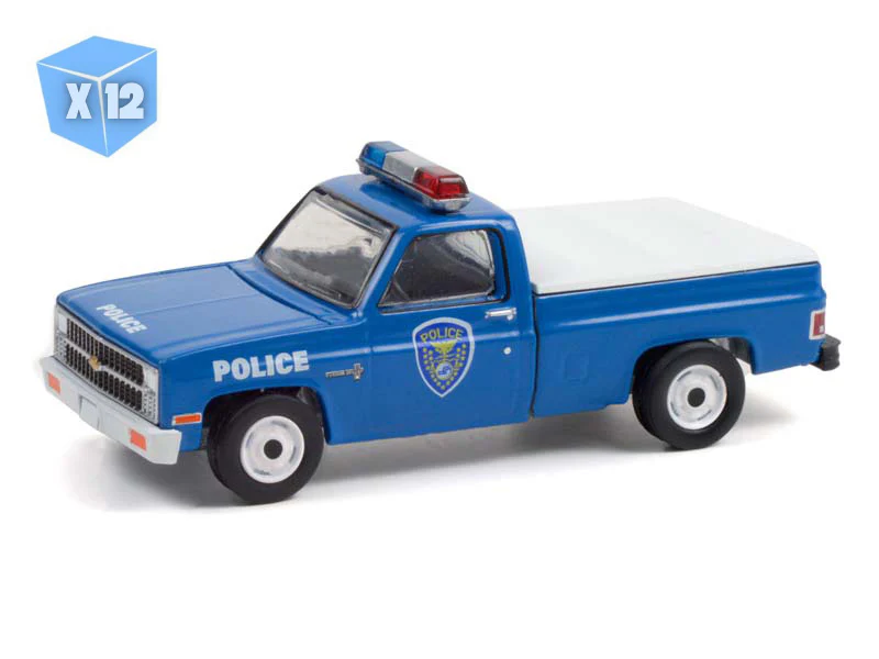 12 PACK 1981 Chevrolet C-10 Custom Deluxe - Conrail (Consolidated Rail Corporation) Police Diecast 1:64 Scale Model - Greenlight 30278
