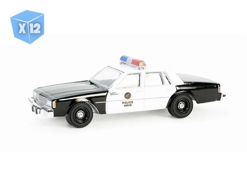12 PACK 1982 Chevrolet Impala - Los Angeles Police Department LAPD Diecast 1:64 Scale Model - Greenlight 30503