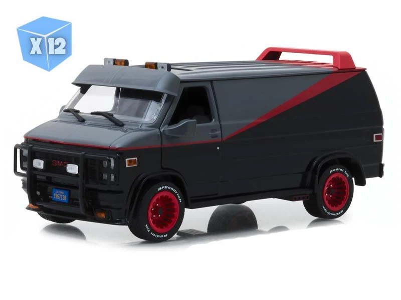 12 PACK 1983 GMC Vandura (The A-Team) 1983-87 TV Series Diecast 1:24 Scale Model - Greenlight 84072