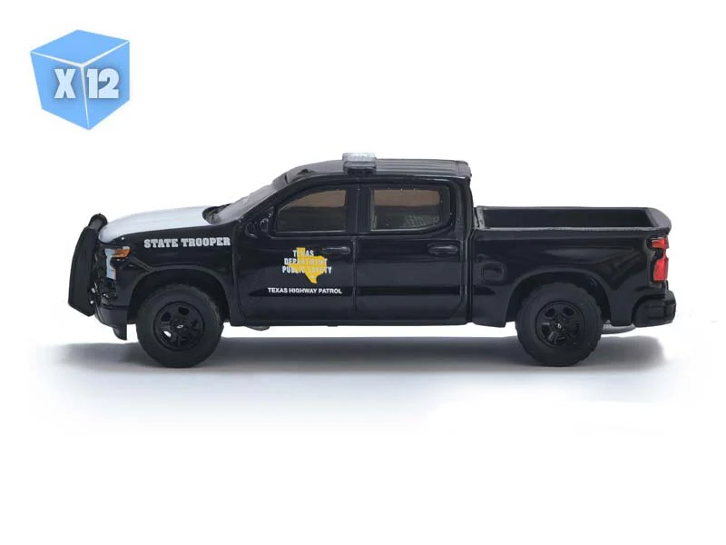 12 PACK 2023 Chevrolet Silverado - Texas Department of Public Safety (Hot Pursuit) Diecast 1:64 Scale Model - Greenlight 30543