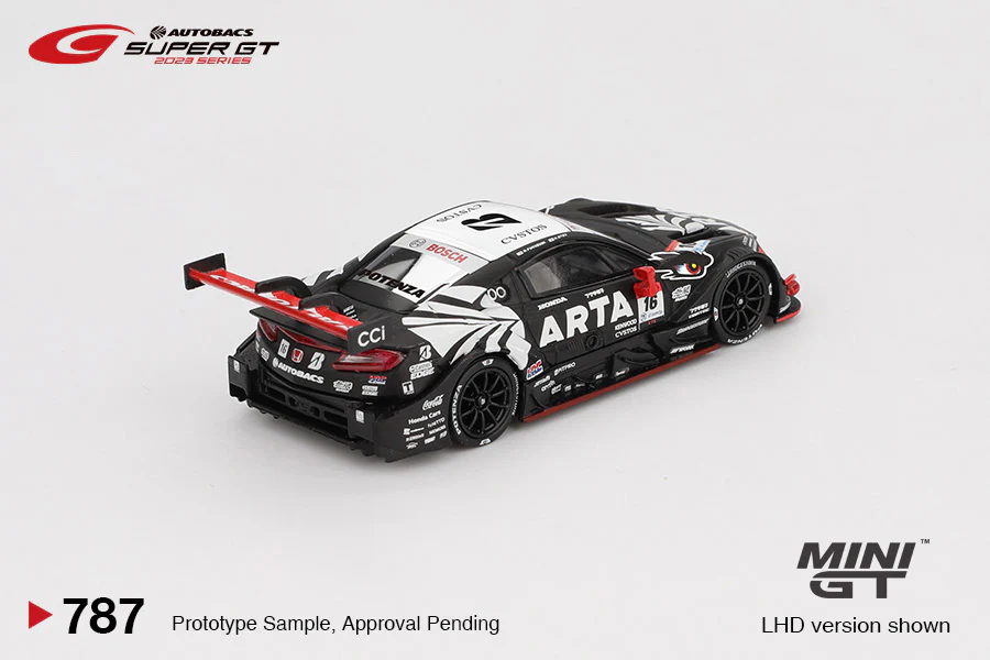 Japan Exclusive Honda NSX-GT Type S GT500 #16 - ARTA MUGEN NSX-GT 2023 SUPER GT Series (Mini GT) Diecast 1:64 Scale Model - TSM MGT00787 - Image 2