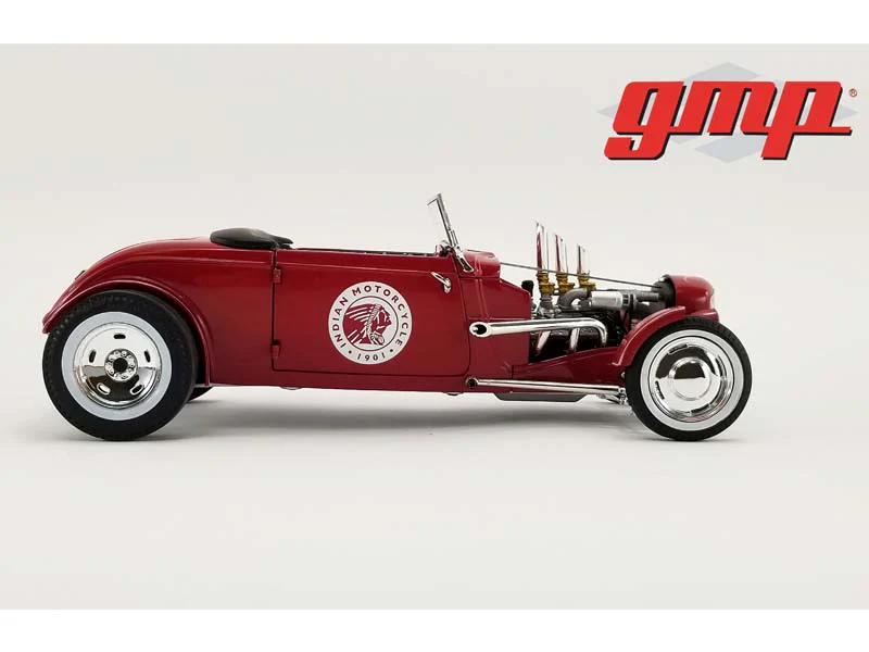 1934 Hot Rod Roadster - Indian Motorcycle 'Since 1901' Diecast 1:18 Scale Model - GMP18958 - Image 3
