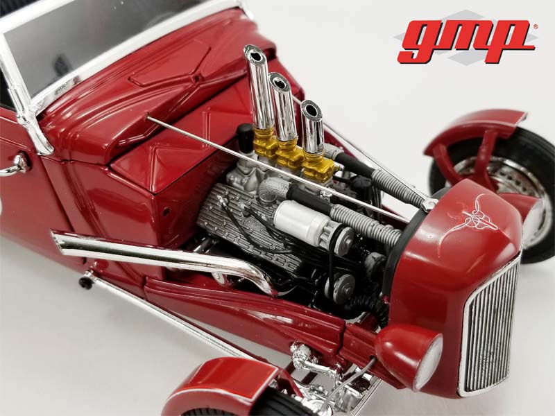 1934 Hot Rod Roadster - Indian Motorcycle 'Since 1901' Diecast 1:18 Scale Model - GMP18958 - Image 6