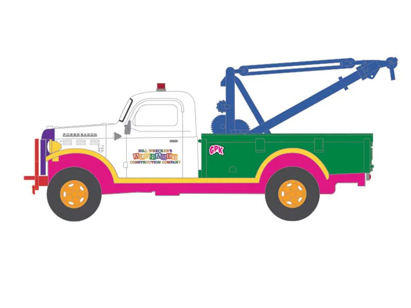 1945 Dodge Power Wagon Wrecker - Wrecking Bill (Garbage Pail Kids Series 8) Diecast 1:64 Scale Model - Greenlight 54120C - Image 8