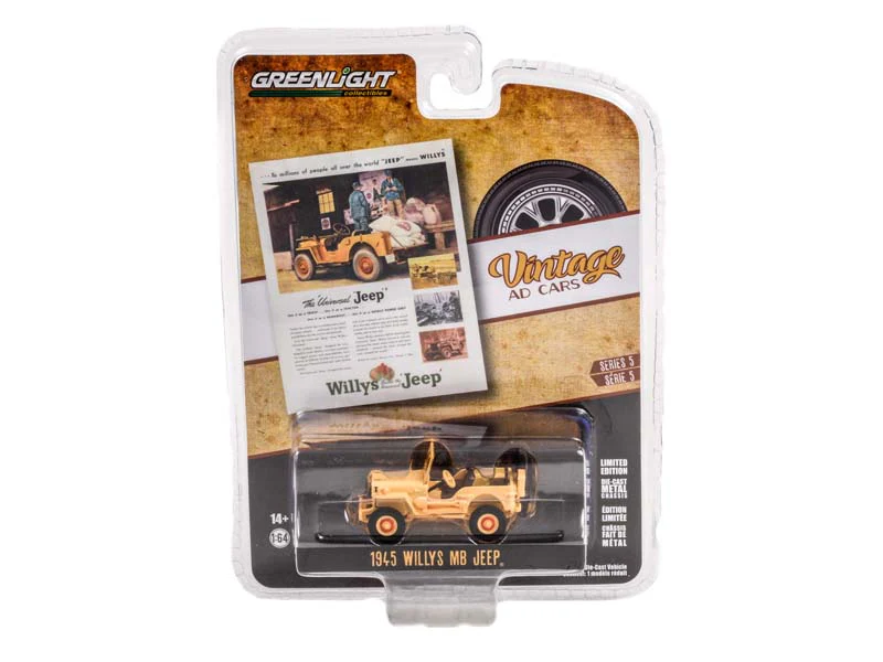 1945 Willys MB Jeep - The Universal Jeep (Vintage Ad Cars) Series 5 Diecast 1:64 Scale Model Car - Greenlight 39080A - Image 2