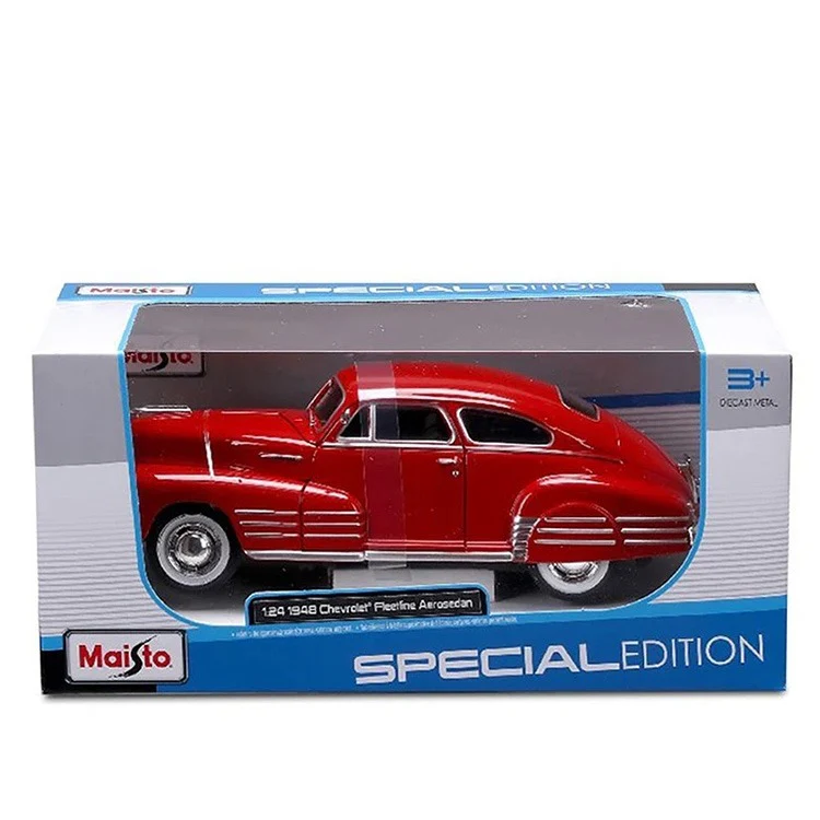 1948 Chevrolet Fleetline Aerosedan – Red Diecast 1:25 Scale Model - Maisto 32921RD - Image 2
