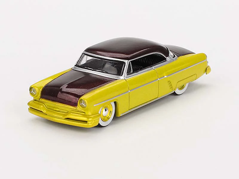 1954 Lincoln Capri Custom Hot Rod – Lime Yellow (Mini GT) Diecast 1:64 Scale Model - TSM MGT00794