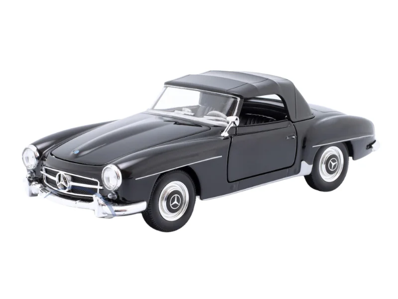 1955 Mercedes-Benz 190 SL w/ Closed Top – Black (NEX) Diecast 1:24 Scale Model - Welly 24118BK