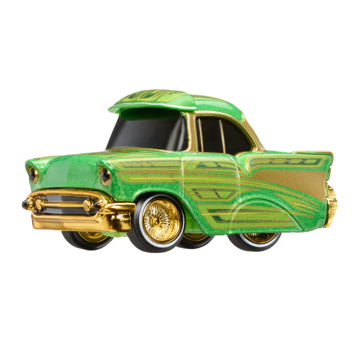1957 Chevrolet Bel Air Green (Lowrider Show Glow Series 1) Diecast Scale Model - CarTuned 597346-6 - Image 5