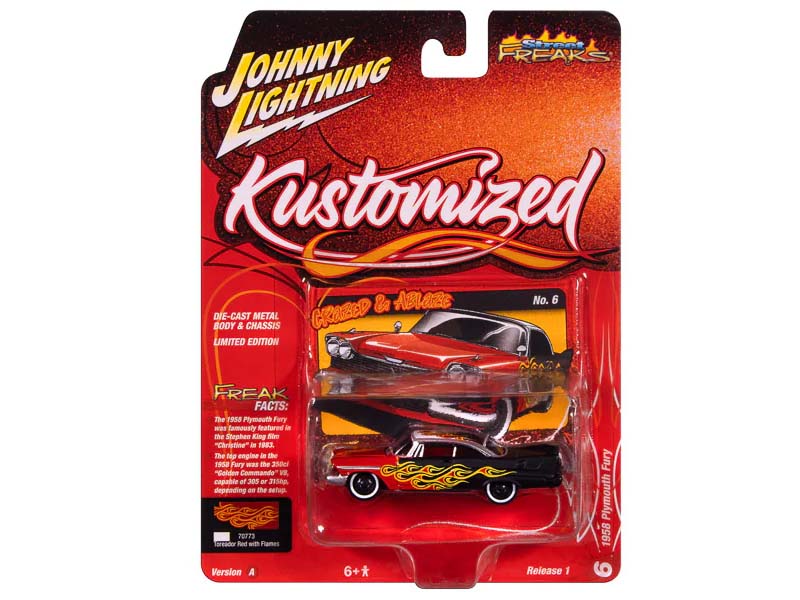 1958 Plymouth Fury - Kustomized (Street Freaks) Diecast 1:64 Scale Model - Johnny Lightning JLSF027A - Image 2