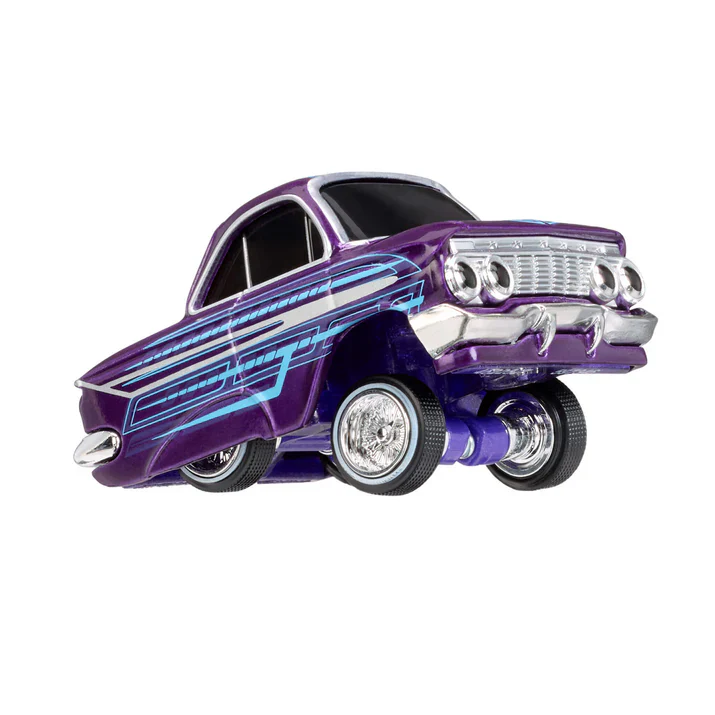 1961 Chevrolet Impala Sport Coupe Purple (Lowrider Show Glow Series 1) Diecast Scale Model - CarTuned 597346-5 - Image 3
