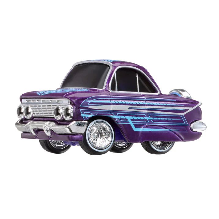 1961 Chevrolet Impala Sport Coupe Purple (Lowrider Show Glow Series 1) Diecast Scale Model - CarTuned 597346-5 - Image 5