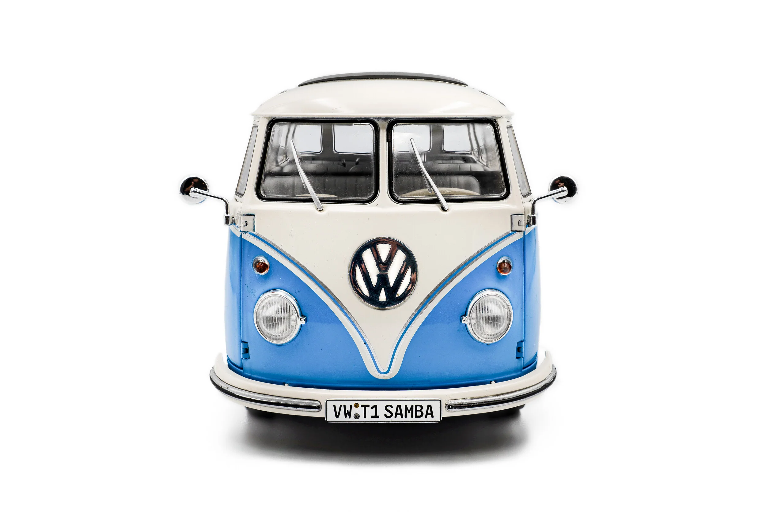 1962 Volkswagen T1 Samba – Blue / White Diecast 1:18 Scale Model - Solido S1813401 - Image 3