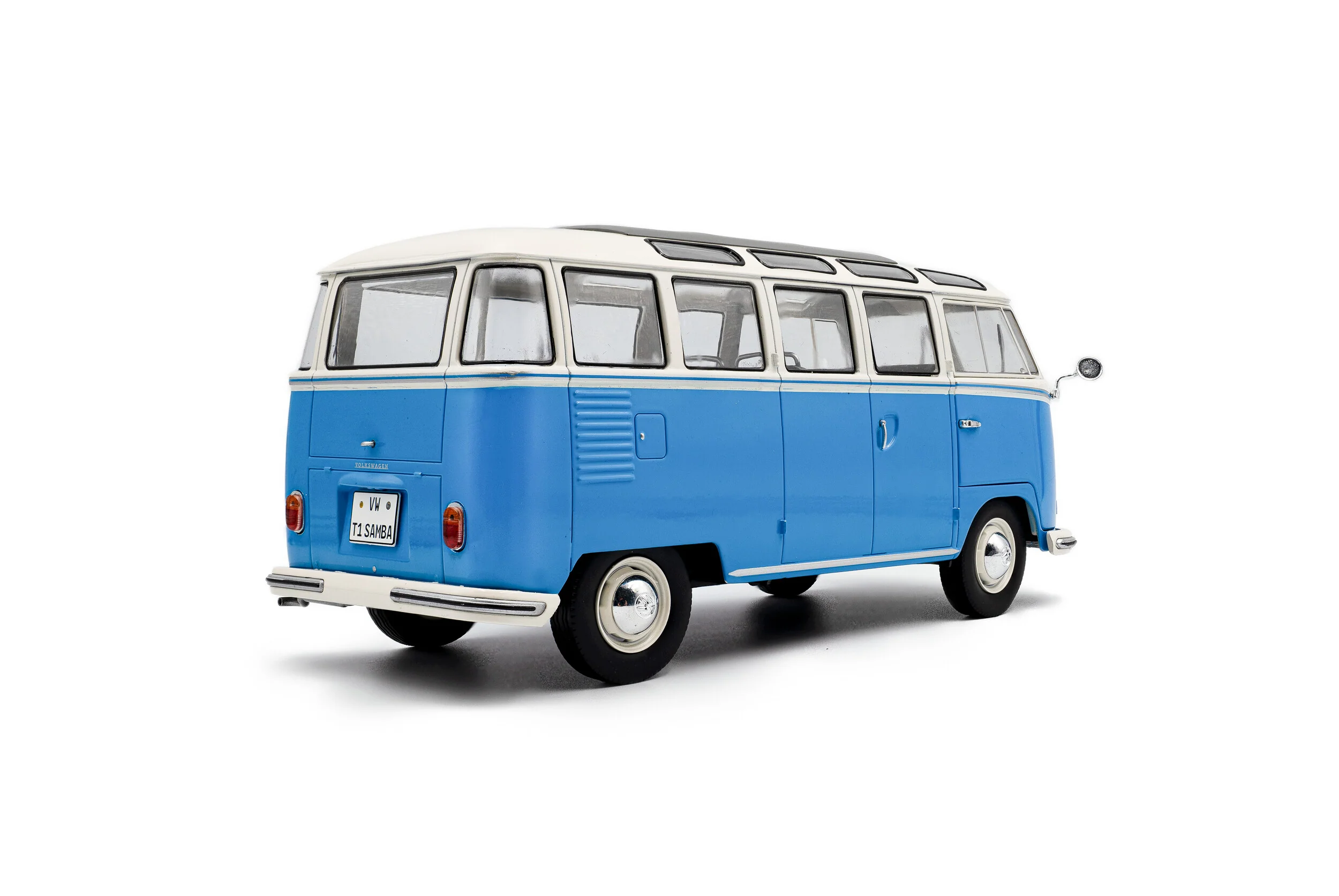 1962 Volkswagen T1 Samba – Blue / White Diecast 1:18 Scale Model - Solido S1813401 - Image 5