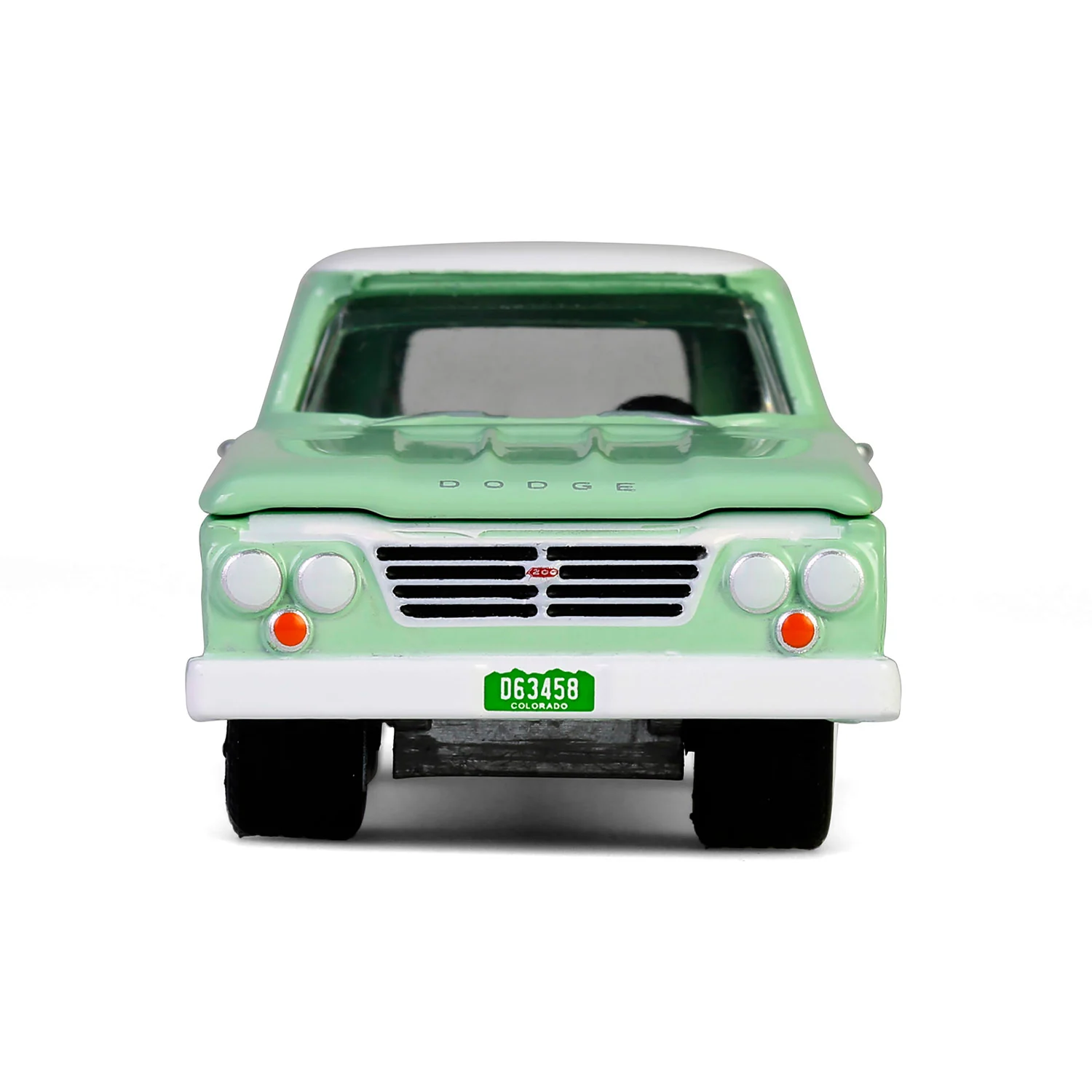 1964 Dodge D-200 Sweptline - Turf Green & White (Down on the Farm Series 10) Diecast 1:64 Scale Model - Greenlight 48100B - Image 6