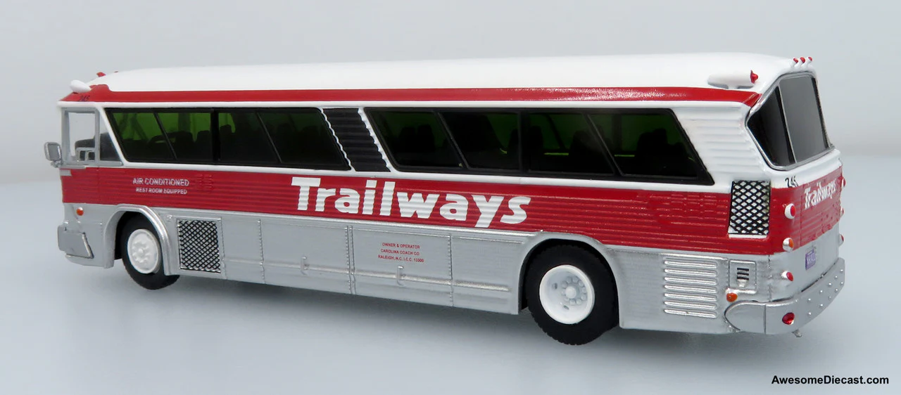 1964 MCI MC-5A Coach: Trailways Diecast 1:87 Scale Model - Iconic Replicas 87-0630 - Image 7
