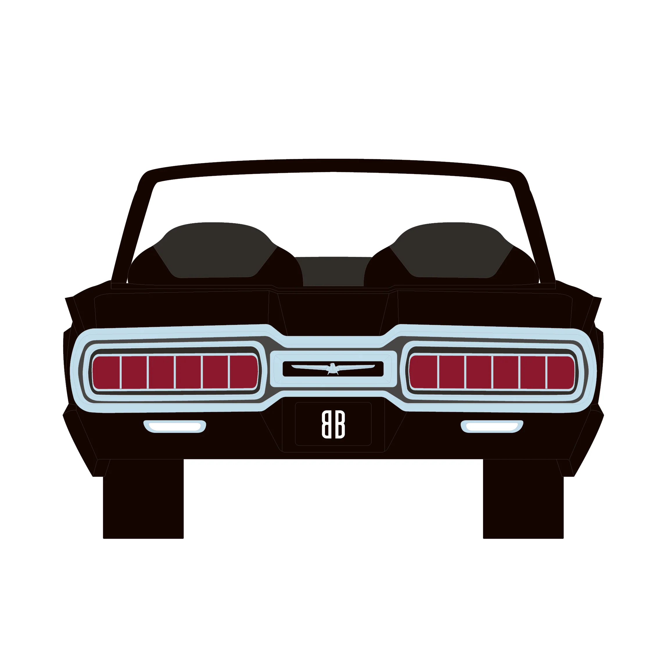 1965 Ford Thunderbird w/ Tonneau Cover (Black Bandit Series 30) Diecast 1:64 Scale Model - Greenlight 28170E - Image 3