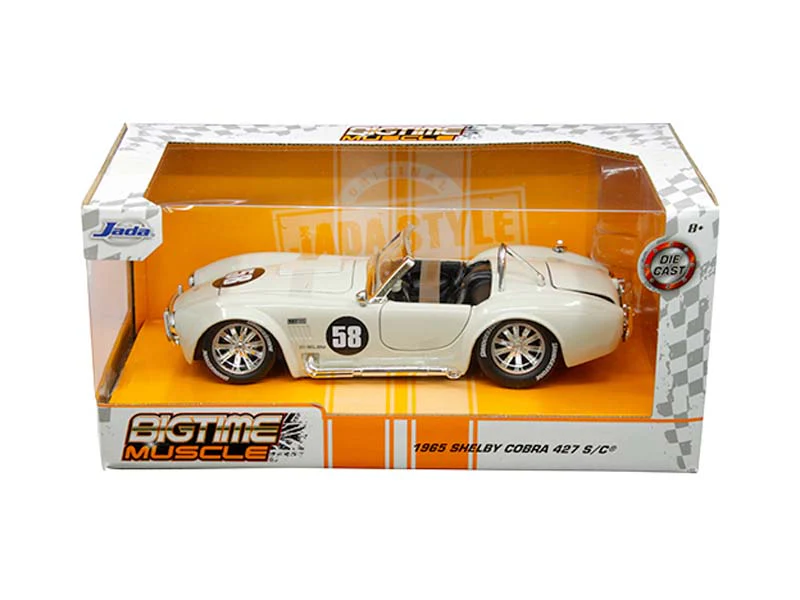 1965 Shelby Cobra 427 S/C #58 (Big Time Muscle) Diecast 1:24 Scale Model - Jada 31864 - Image 2