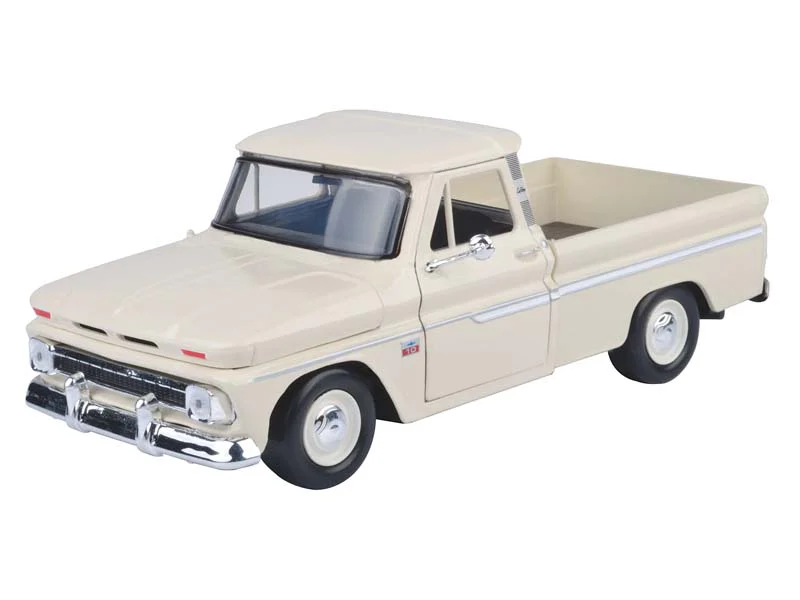 1966 Chevrolet C10 Fleetside Pickup Cream (Timeless Legends) Diecast 1:24 Scale Model - Motormax 73355CRM