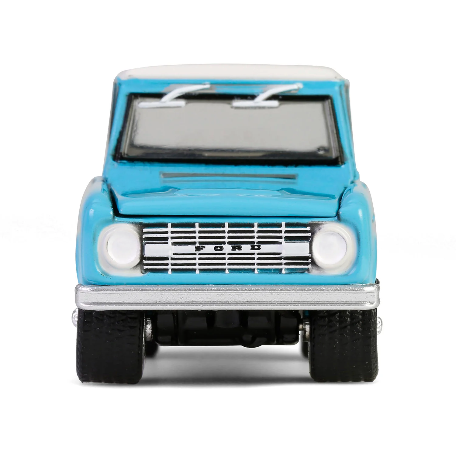 1966 Ford Bronco Custom SUV - Turquoise Blue (Barrett-Jackson Series 15) Diecast 1:64 Scale Model - Greenlight 37320A - Image 7