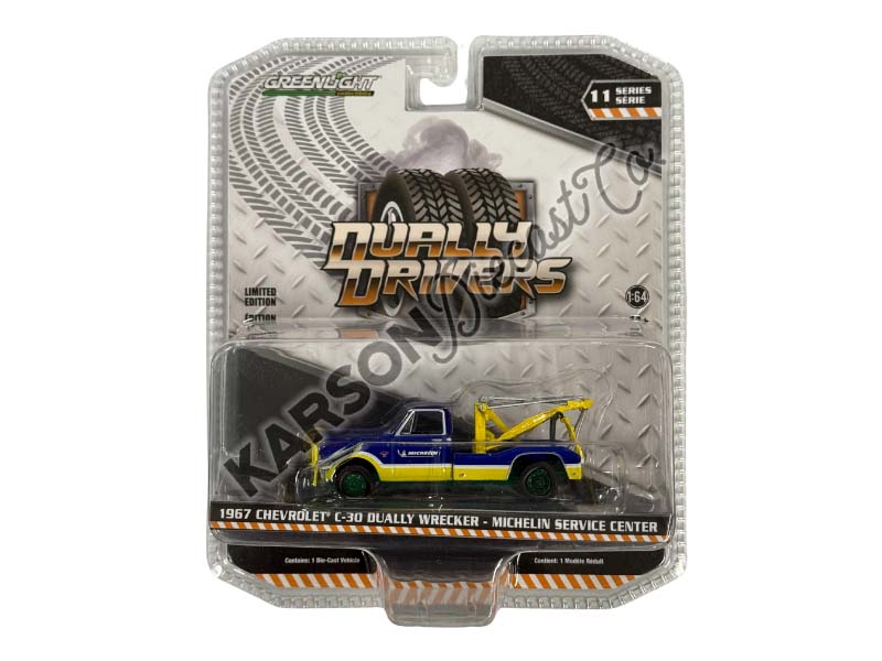 CHASE 1967 Chevrolet C-30 Dually Wrecker - Michelin Service Center (Dually Drivers Series 11) Diecast 1:64 Scale Model - Greenlight 46110A