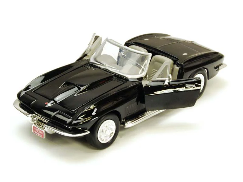 1967 Chevrolet Corvette - Black Convertible Diecast 1:24 Scale Model - Motormax 73224BK