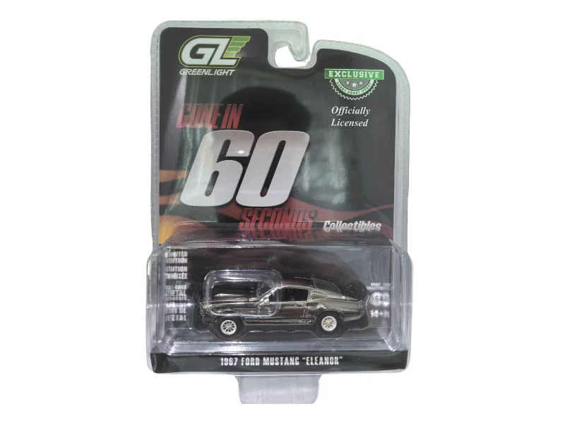 1967 Ford Mustang (Eleanor) Silver Chrome Edition - Gone in Sixty Seconds 2000 Diecast 1:64 Scale Model - Greenlight 30558 - Image 2