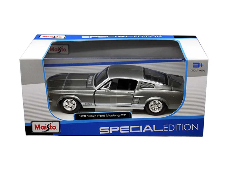 1967 Ford Mustang GT - Grey (Special Edition) Diecast 1:24 Scale Model - Maisto 31260GRY - Image 2