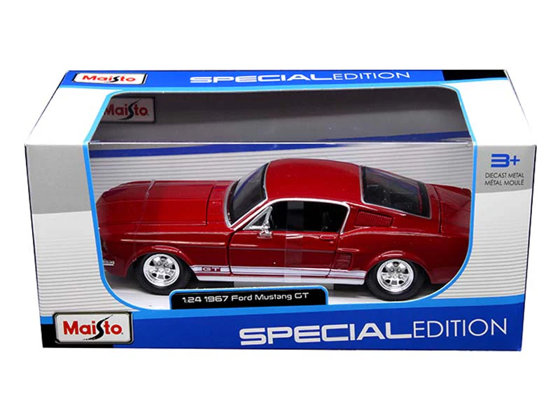 1967 Ford Mustang GT Red (Special Edition) Diecast 1:24 Scale Model - Maisto 31260RD - Image 2