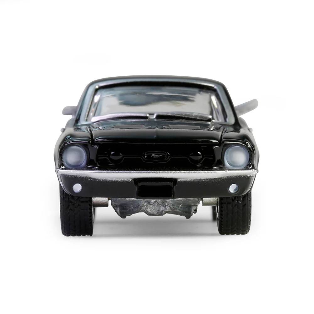 1968 Ford Mustang Coupe w/ Trunk Mounted Ski Rack and Skis - Ski Cliff (Garbage Pail Kids Series 7) Diecast 1:64 Scale Model - Greenlight 54110C - Image 9