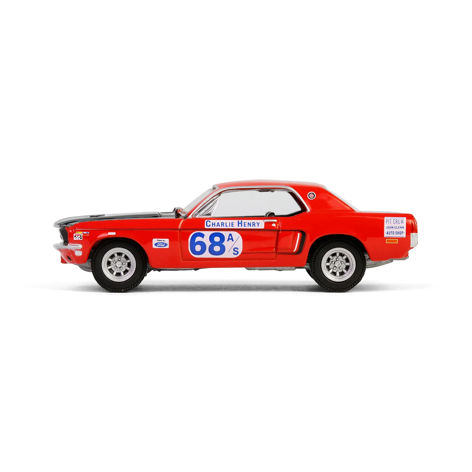1968 Ford Mustang GT Coupe - #68 Charlie Henry Race Car (GreenLight Muscle Series 29) Diecast 1:64 Scale Model - Greenlight 13360B - Image 2