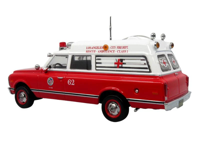 1969 Chevrolet C-10 Ambulance: Los Angeles Fire Department Diecast 1:50 Scale Model - Iconic Replicas 50-0586 - Image 2
