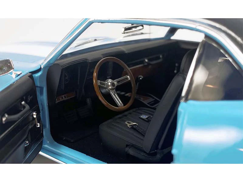 1969 Chevrolet Camaro Z/28 w/ Vinyl Top - Blue Diecast 1:18 Scale Model - ACME A1805732VT - Image 4