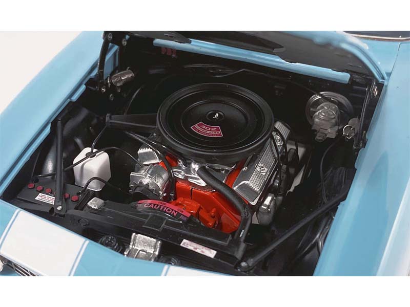 1969 Chevrolet Camaro Z/28 w/ Vinyl Top - Blue Diecast 1:18 Scale Model - ACME A1805732VT - Image 5