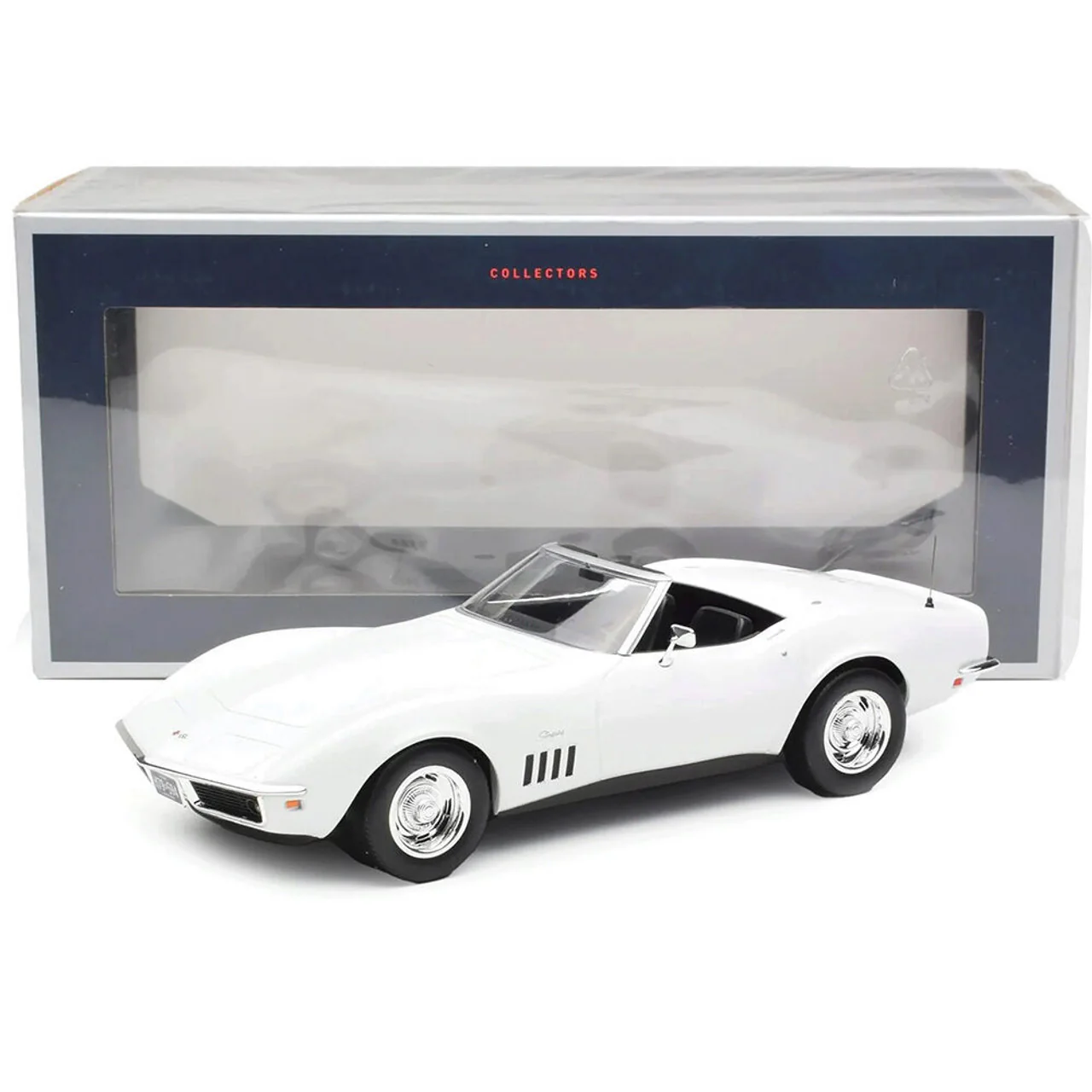 1969 Chevrolet Corvette Convertible - Can Am White Diecast 1:18 Scale Model - Norev 189038 - Image 3