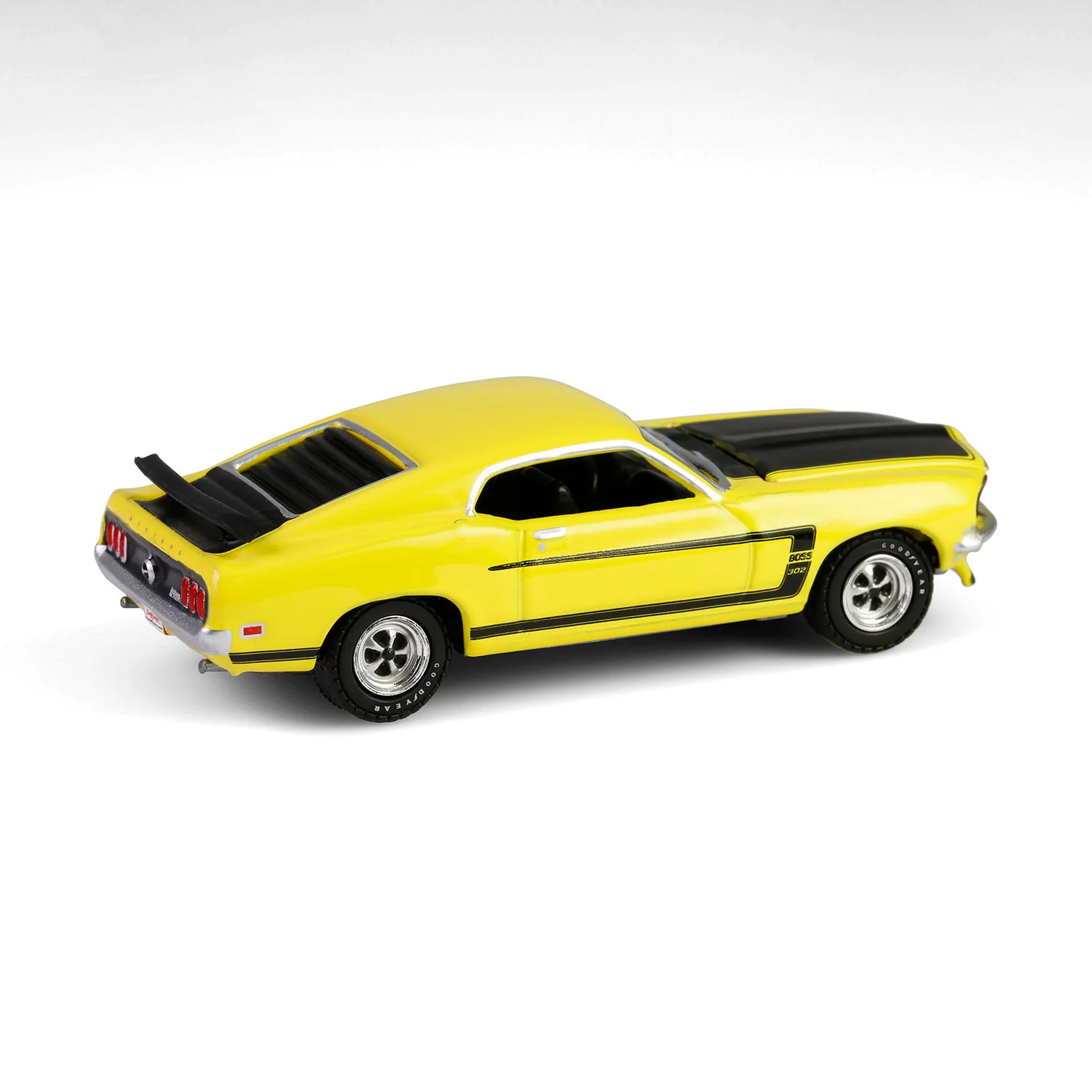 1969 Ford Mustang Boss 302 - Bright Yellow (Barrett-Jackson Series 15) Diecast 1:64 Scale Model - Greenlight 37320B - Image 2