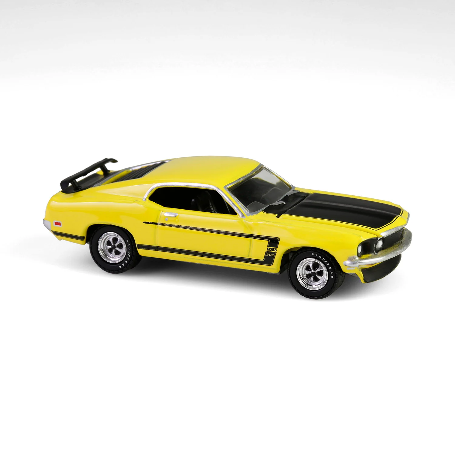 1969 Ford Mustang Boss 302 - Bright Yellow (Barrett-Jackson Series 15) Diecast 1:64 Scale Model - Greenlight 37320B - Image 4