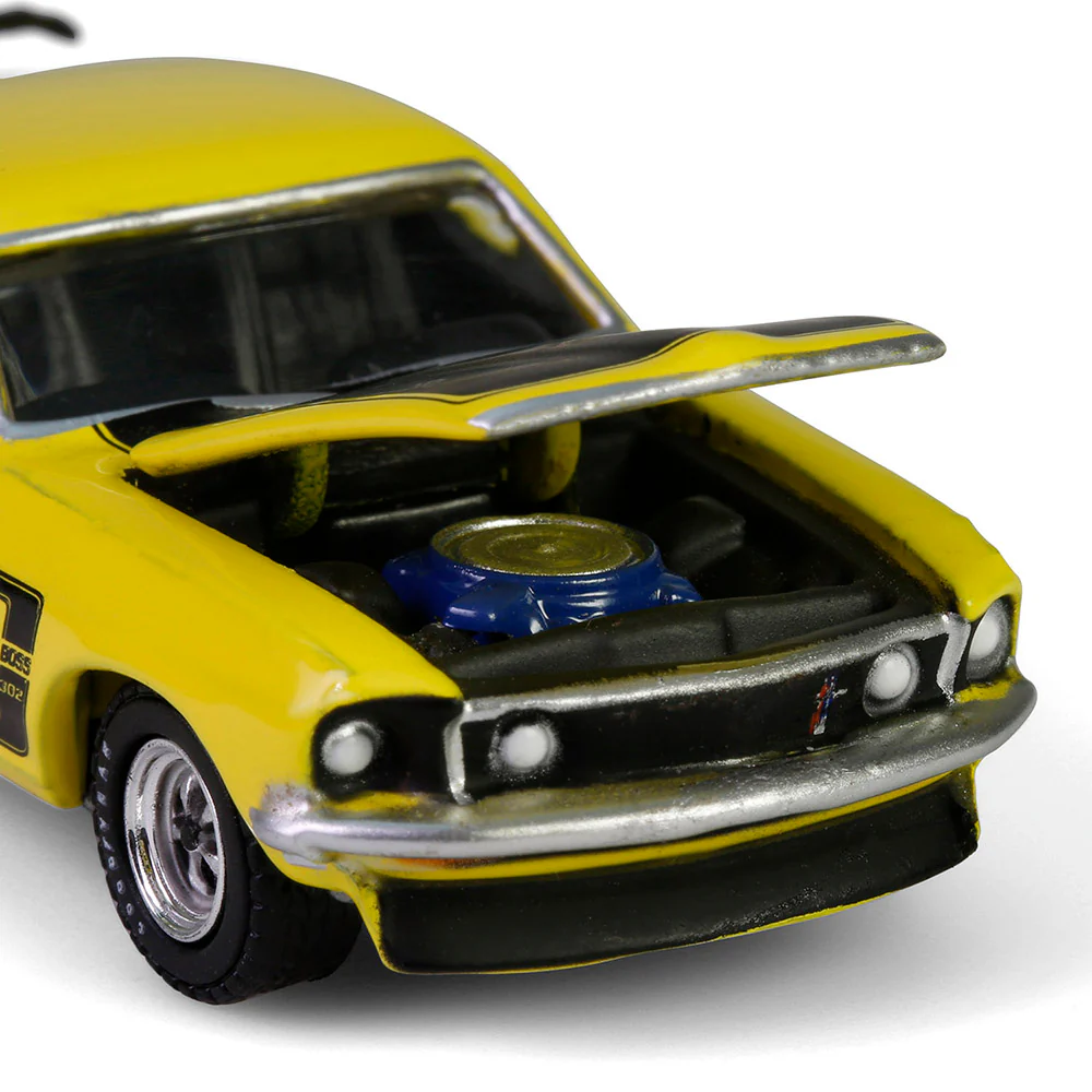1969 Ford Mustang Boss 302 - Bright Yellow (Barrett-Jackson Series 15) Diecast 1:64 Scale Model - Greenlight 37320B - Image 5