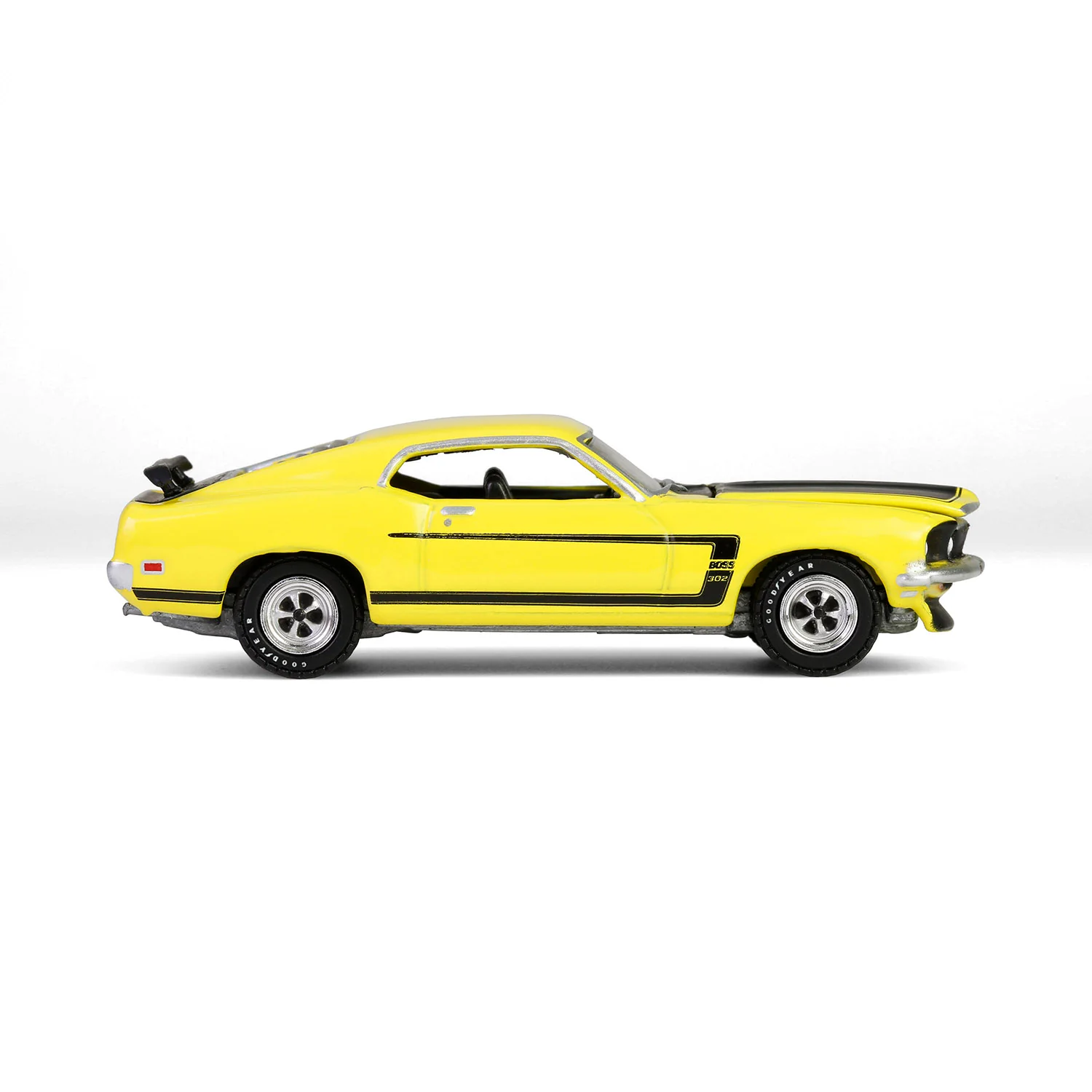1969 Ford Mustang Boss 302 - Bright Yellow (Barrett-Jackson Series 15) Diecast 1:64 Scale Model - Greenlight 37320B - Image 6