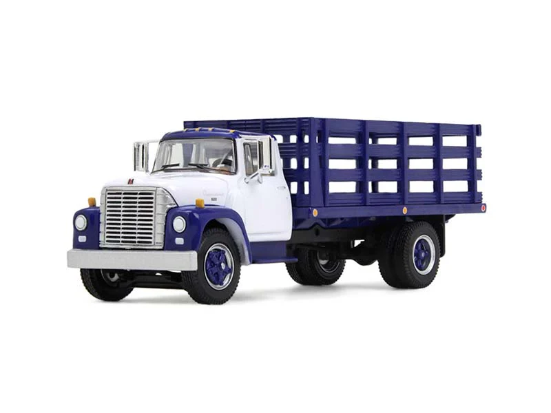 1970 International Loadstar Stake Truck - White and Navy Blue Diecast 1:64 Scale Model - DCP 60-2041