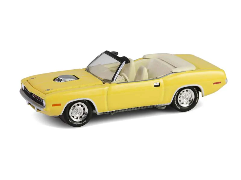 1970 Plymouth 'Cuda Convertible - Yellow (Barrett-Jackson Series 15) Diecast 1:64 Scale Model - Greenlight 37320E