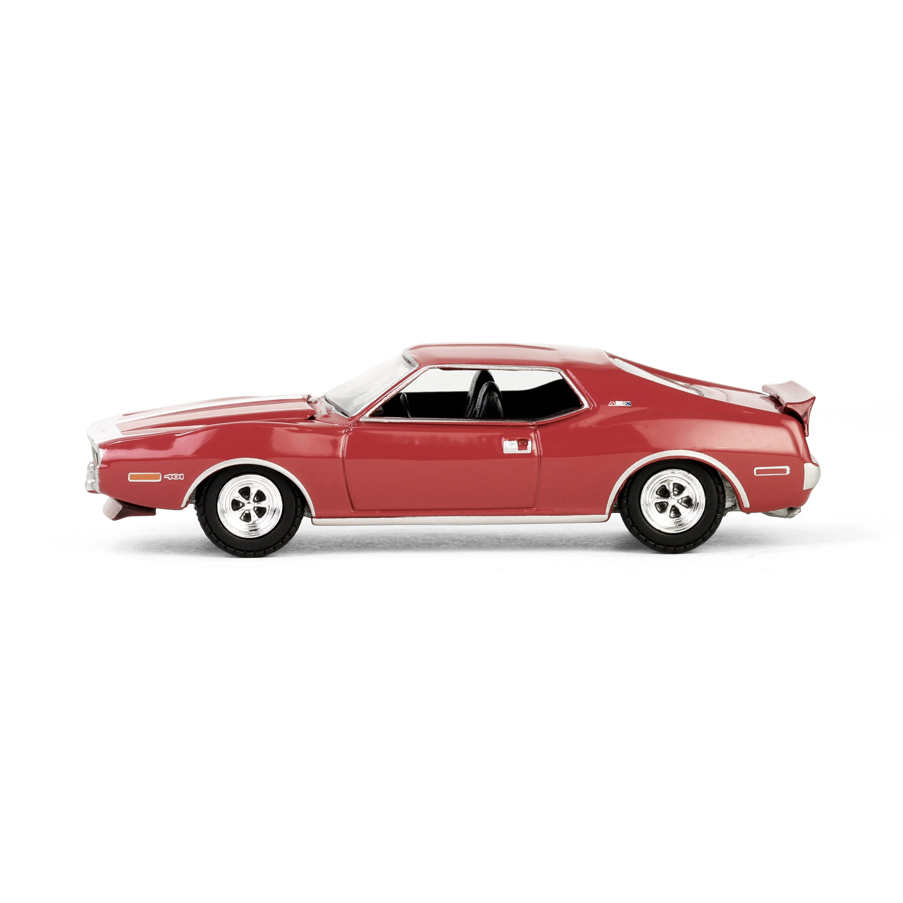 1971 AMC Javelin AMX - Matador Red w/ White Hood Stripe (Showroom Floor Series 6) Diecast 1:64 Scale Model - Greenlight 68060B - Image 3