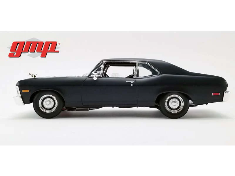 1971 Chevrolet Nova Matte Black (Death Proof) Diecast 1:18 Scale Model Car - GMP 18925 - Image 2