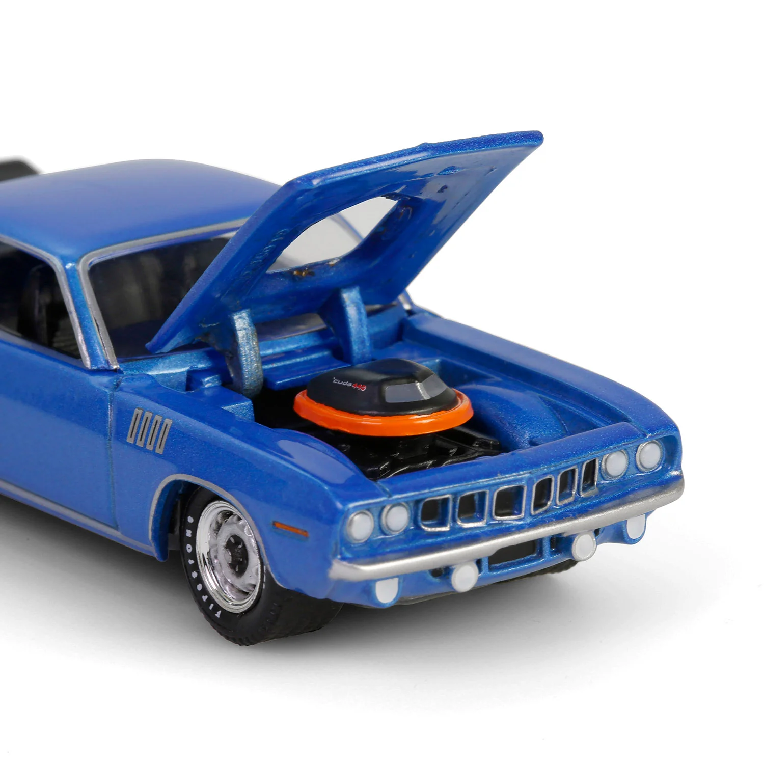 1971 Plymouth 'Cuda 440 6bbl Shaker - B5 Blue (Anniversary Collection Series 17) Diecast 1:64 Scale Model - Greenlight 28160D - Image 8