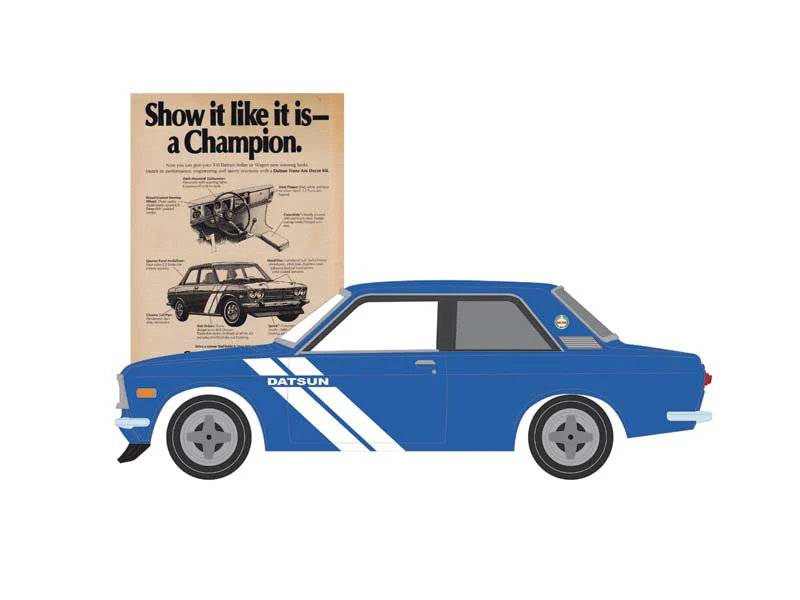 1972 Datsun 510 - Show it Like it is - a Champion (Vintage Ad Cars Series 11) Diecast 1:64 Scale Model - Greenlight 39150C - Image 8