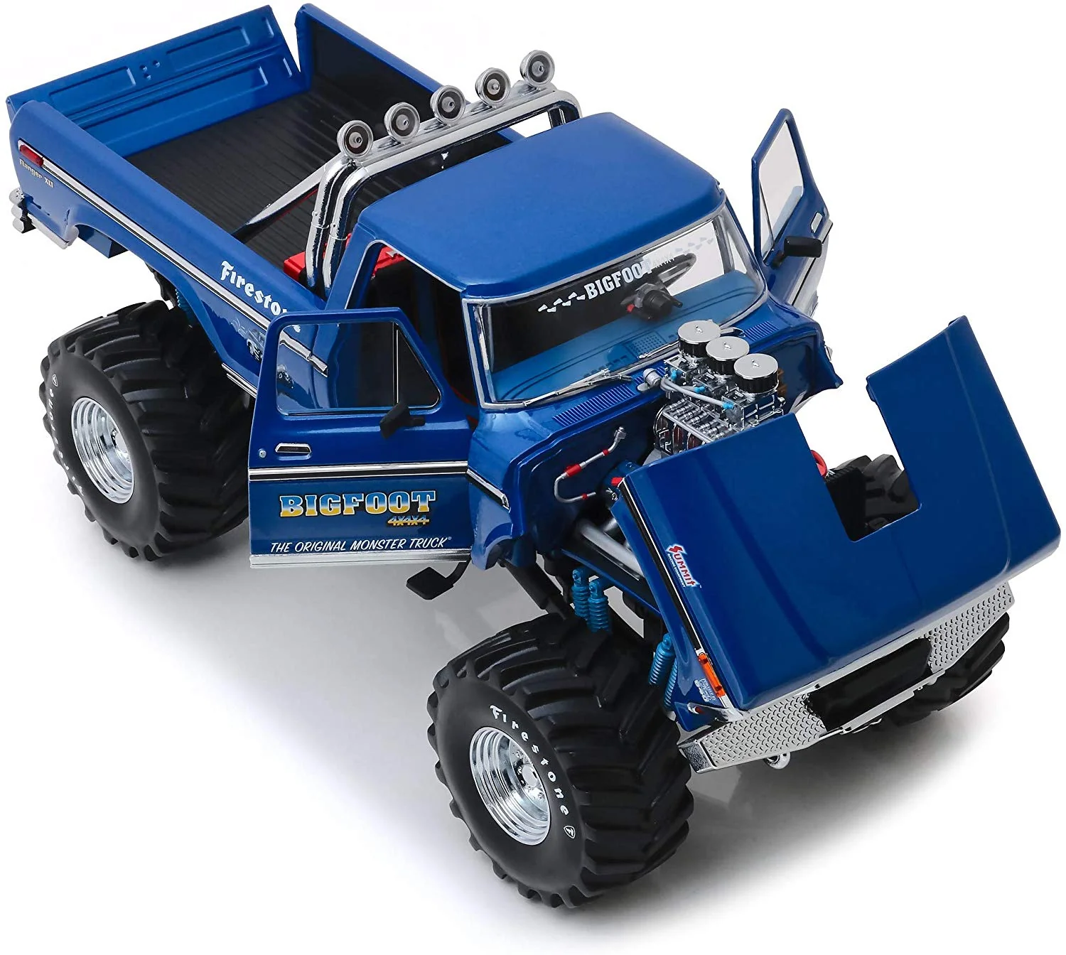 1974 Ford F-250 Bigfoot #1 The Original Monster Truck w/ 48-Inch Tires (Kings of Crunch) Diecast 1:18 Scale Model - Greenlight 13537 - Image 4