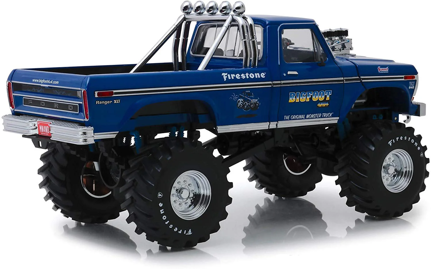1974 Ford F-250 Bigfoot #1 The Original Monster Truck w/ 48-Inch Tires (Kings of Crunch) Diecast 1:18 Scale Model - Greenlight 13537 - Image 6