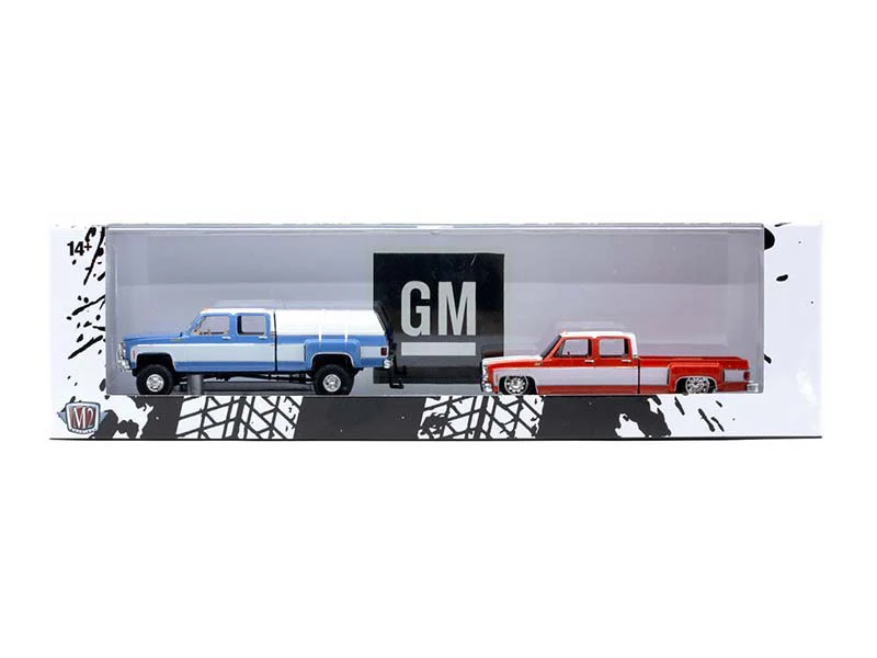 1975 Chevrolet Silverado 30 4X4 & 1976 GMC Sierra 3500 Diecast 1:64 Scale Model - M2 Machines 36000-92 - Image 2