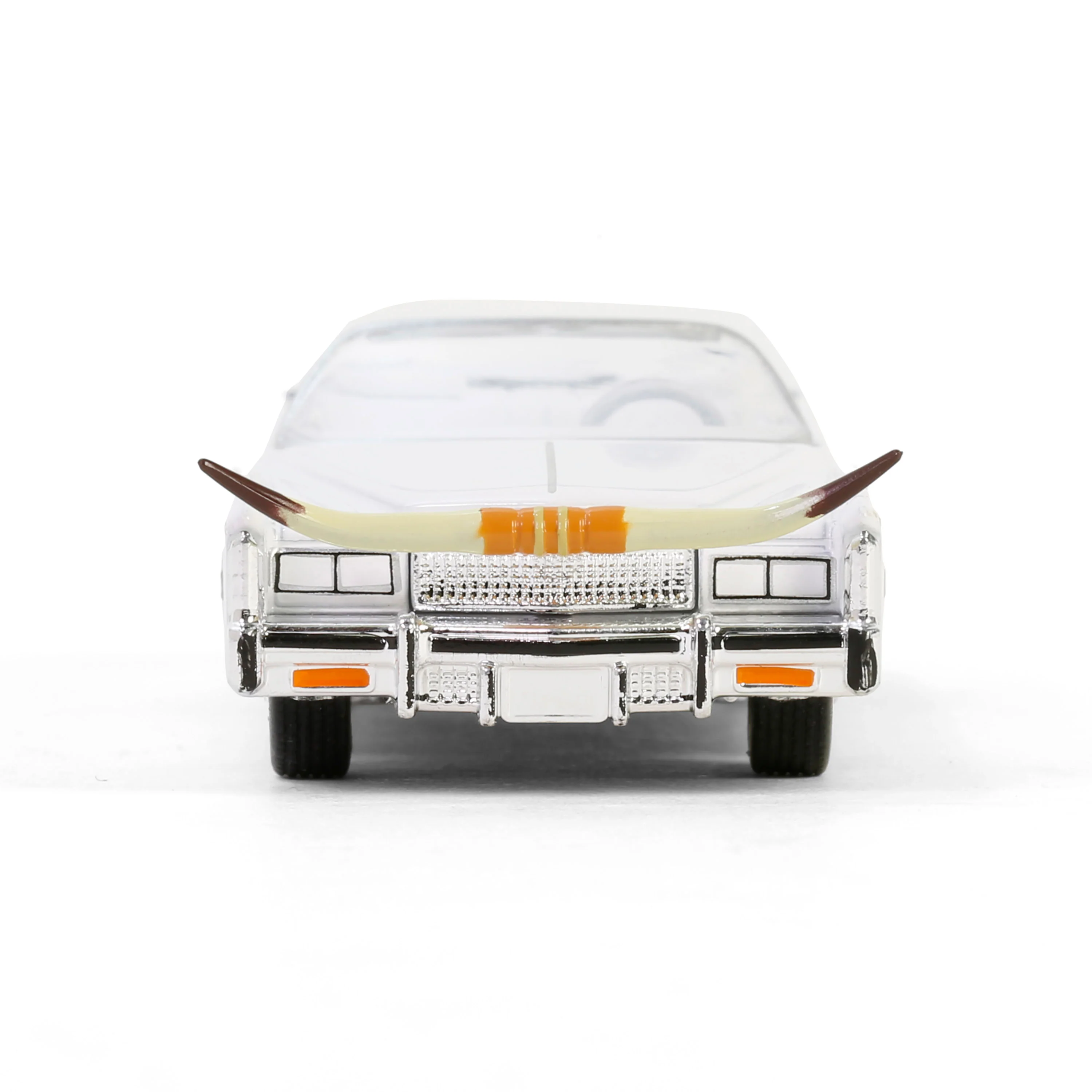 1976 Cadillac Eldorado Convertible – White w/ Bull Horns Hood Ornament Diecast 1:64 Scale Model - Greenlight 30523 - Image 6